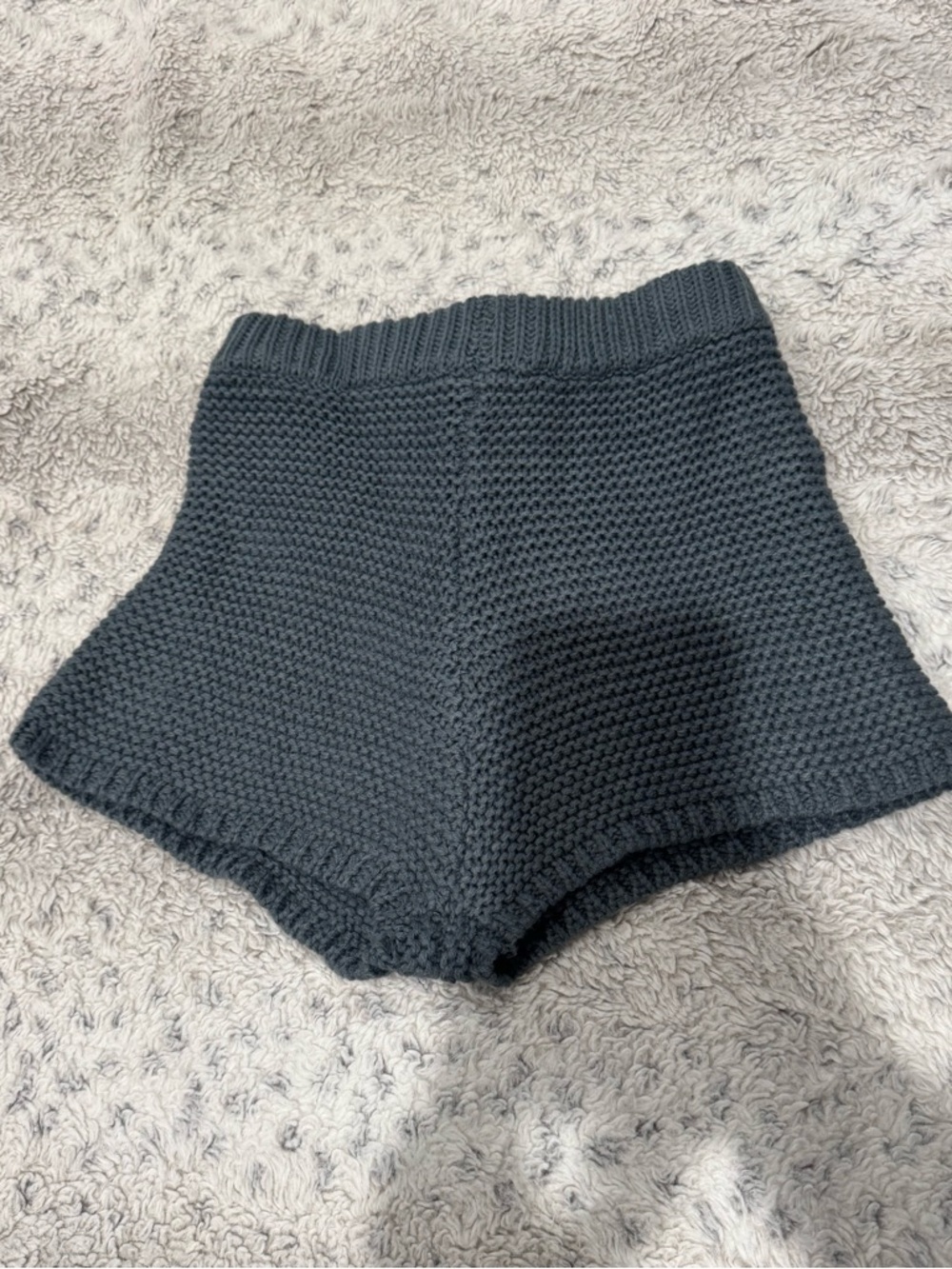 Princess Polly Knit High-Waist Women's Shorts - Charcoal